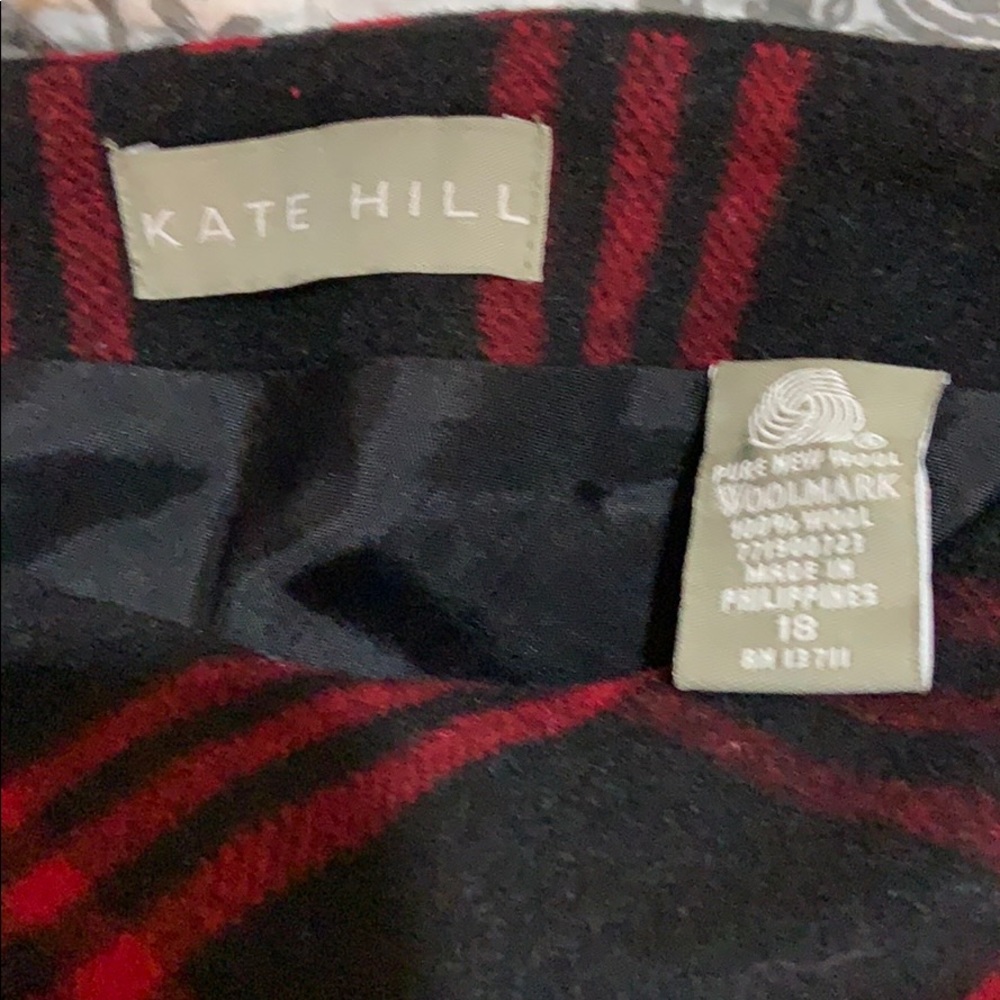 Wool plaid skirt